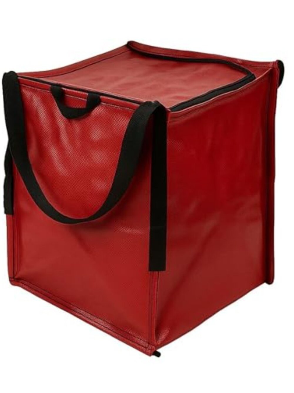Heavy Duty Tote Bag with Zipper Top, Woven Polypropylene, 22-Gallon,